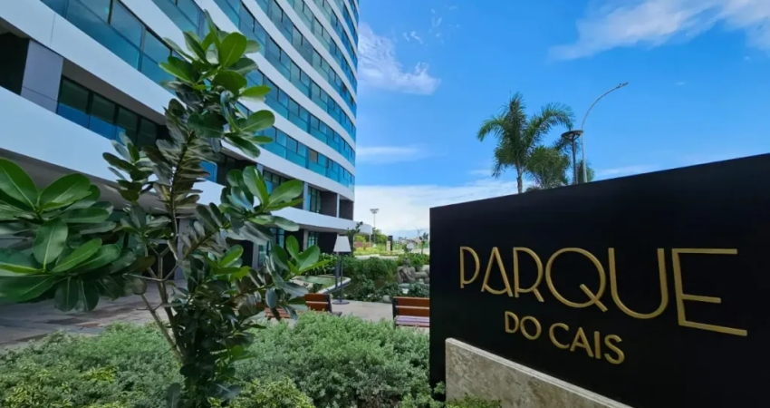 EA-Oportunidade no Parque do Cais, apartamento de 1 quarto no prédio mais exclusivo de Recife, com móveis, andar alto, lazer completo