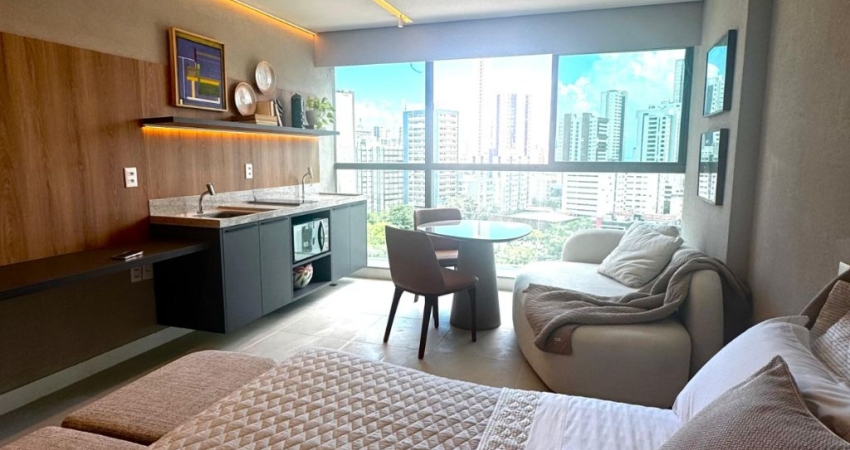 EM- Edf Praia de Gameleira | Apartamento 1 quartos 1 suíte 28m² I Em Boa viagem