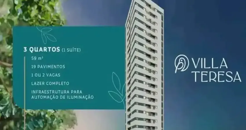 Villa Teresa | Entrega em 2024 | Madalena | 3 quartos | 1 e 2 vagas