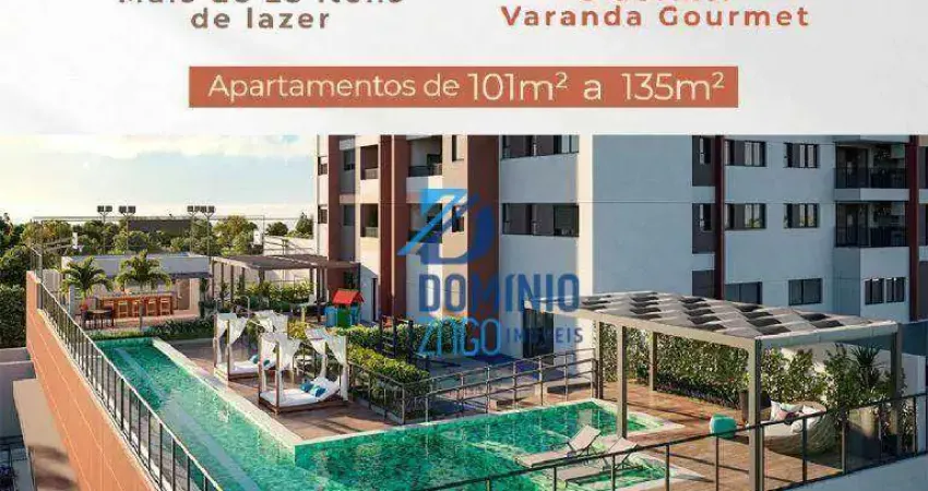 Apartamento com 3 dormitórios à venda, 101 m² - Parque do Mirante - Uberaba/MG