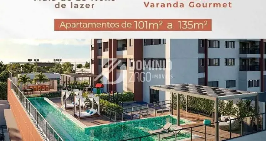 Apartamento com 3 dormitórios à venda, 101 m² - parque do mirante - uberaba/mg