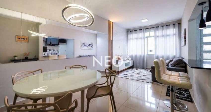 Apartamento com 2 dormitórios para alugar, 86 m² por R$ 4.500,00/mês - Boqueirão - Santos/SP