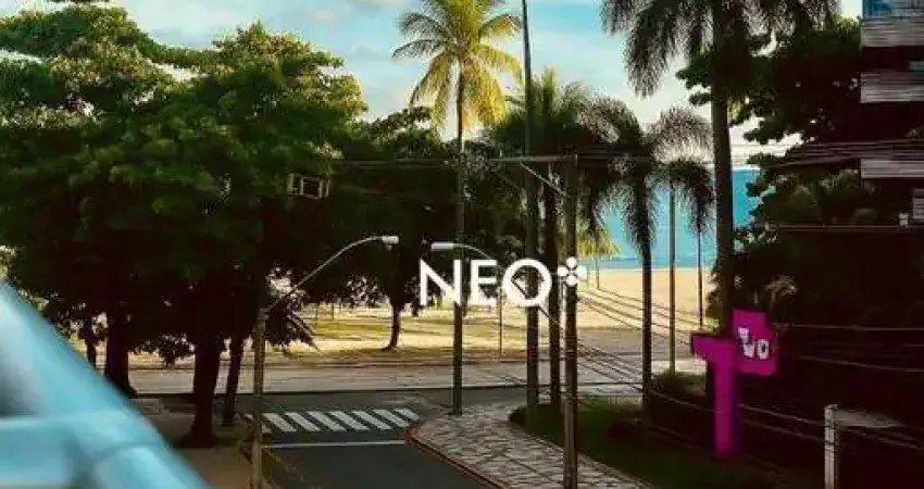 Apartamento com vista para o mar à venda na quadra da praia – Santos/SP – Reformado, 3 dormitórios, 2 suítes e 2 vagas