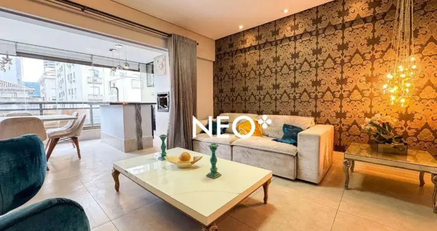 Apartamento mobiliado com varanda gourmet na Ponta da Praia – conforto e lazer em localização nobre de Santos