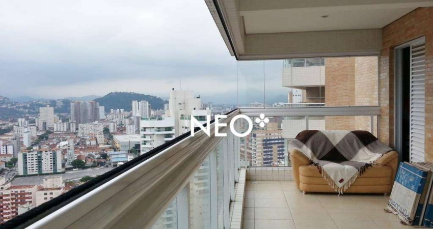 Apartamento com 2 dormitórios à venda, 109 m² por R$ 1.543.000,00 - Gonzaga - Santos/SP