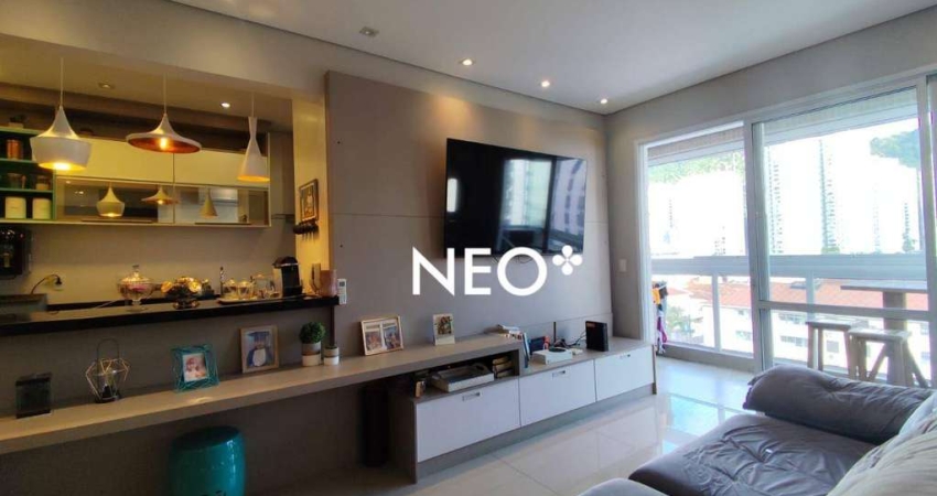 Apartamento com 2 dormitórios à venda, 85 m² por R$ 905.000,00 - Marapé - Santos/SP