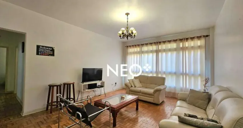 Apartamento 3 quartos, 1 vaga, pé na areia - josé menino - santos/sp