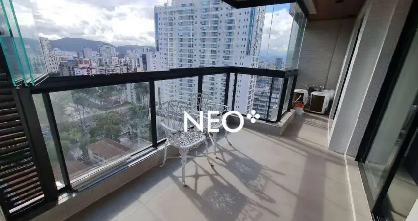 Apartamento com 1 dormitório, 54 m² - venda por r$ 820.000,00 ou aluguel por r$ 5.200,00/mês - boqueirão - santos/sp