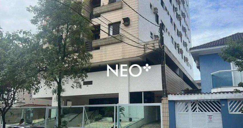 Apartamento com 2 dormitórios para alugar, 86 m² por r$ 3.690,00/mês - marapé - santos/sp