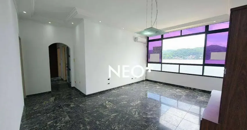 Apartamento frente total ao mar – praia dos milionários | são vicente | 85m² | 2 vagas