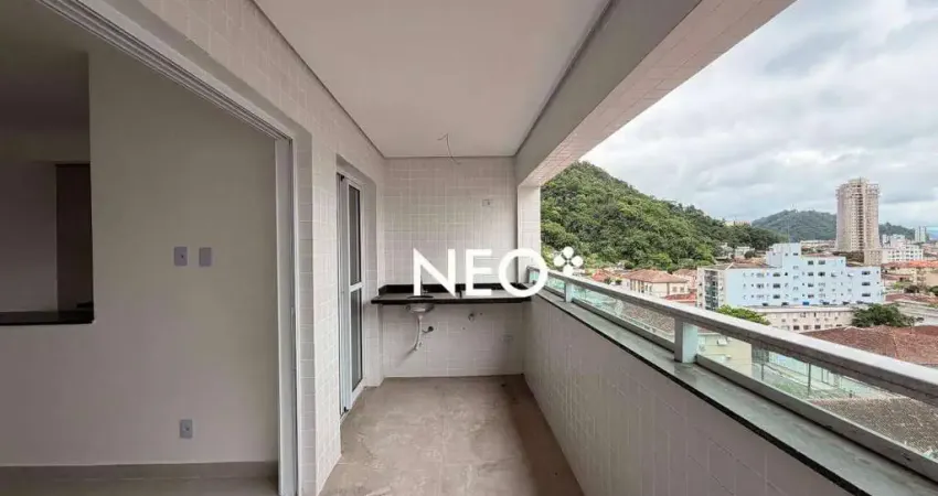 Apartamento com 2 dormitórios, 59 m² - venda por r$ 565.000,00 ou aluguel por r$ 4.700,00/mês - marapé - santos/sp