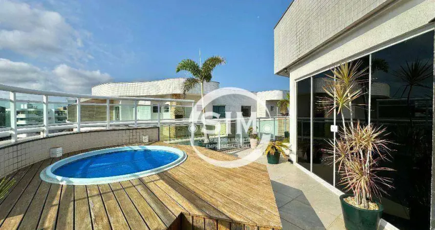 Cobertura com 3 dormitórios à venda, 185 m² por r$ 2.150.000,00 - braga - cabo frio/rj