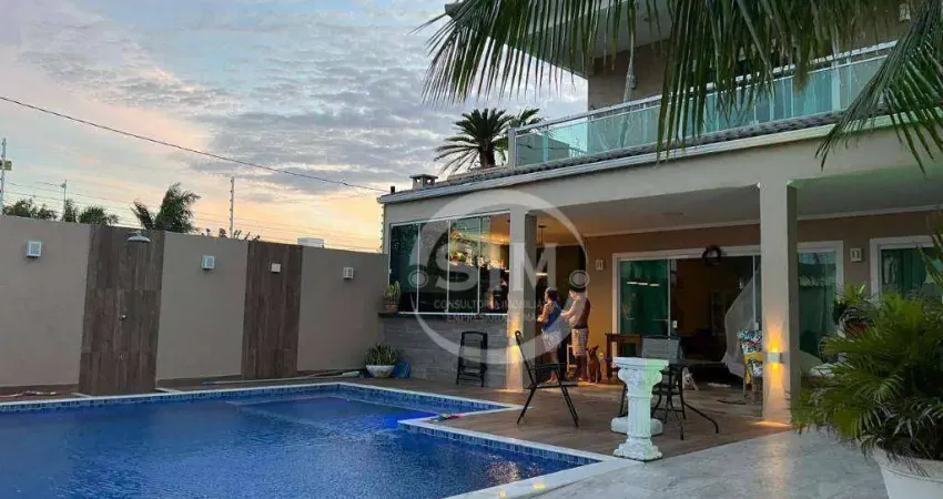 Casa com 4 dormitórios à venda, 340 m² por r$ 2.800.000,00 - novo portinho - cabo frio/rj