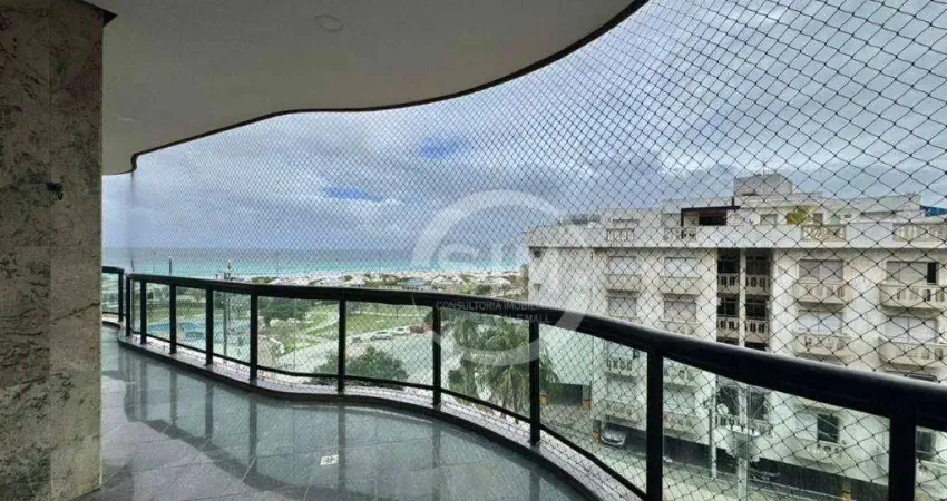 Apartamento com 3 dormitórios à venda, 240 m² por r$ 2.300.000 - praia do forte - cabo frio/rj