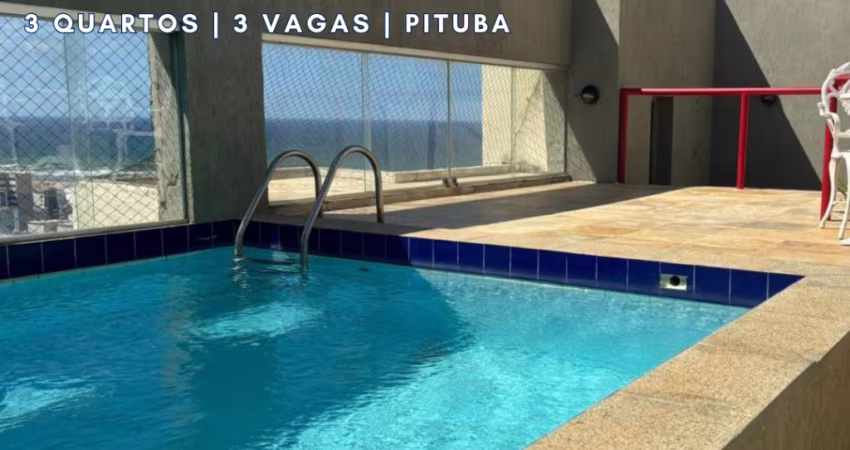 COBERTURA A VENDA NA PITUBA | AMPLA | INFRAESTRUTURA DE LAZER