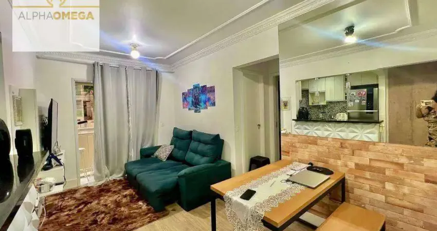 Apartamento com 2 dormitórios à venda, 50 m² por r$ 350.000 - portais polvilho - cajamar/sp