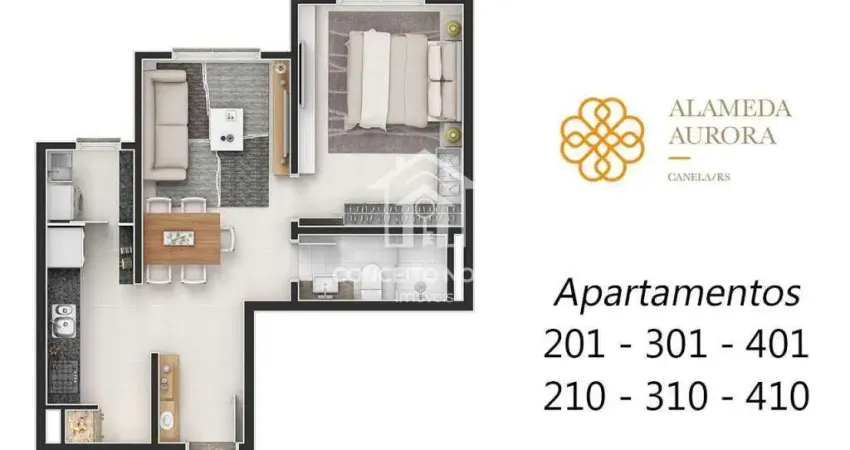 Apartamento com 2 quartos à venda no Centro, Canela