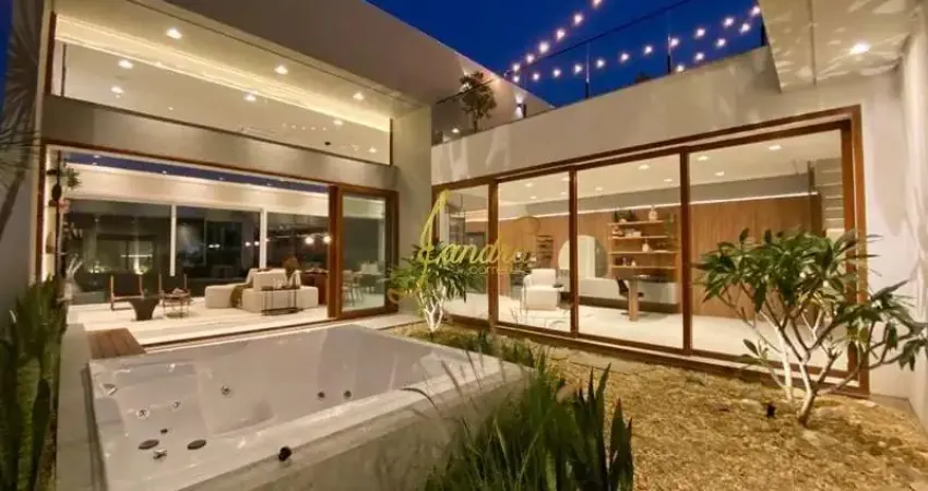 Sobrado condomínio  fechado, com 04 suítes e spa mobiliado e decorado