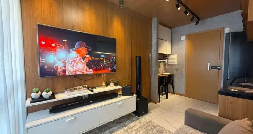 Apartamento smart farrol da barra 1/4 mobiliado, com varanda.