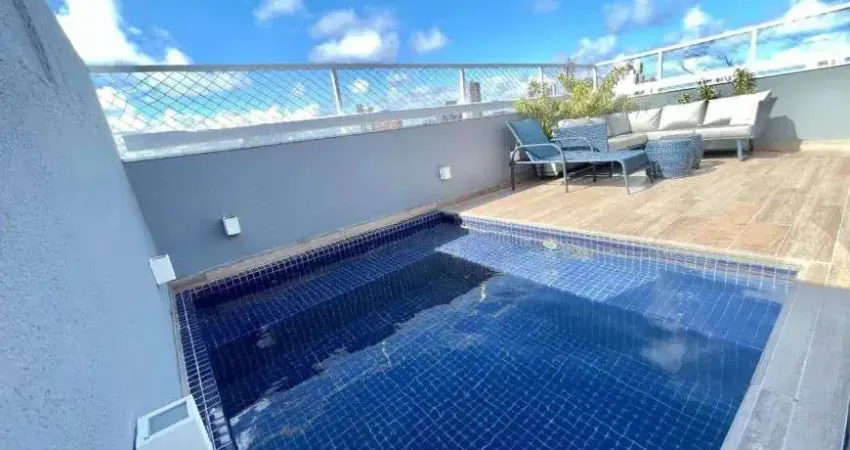 Cobertura duplex 3/4 sendo 2 suítes, piscina privativa, caminho das arvores