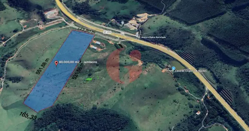 Área à venda de 80.000 m² - jambeiro/sp - zde04 - rodovia dos tamoios (sp-099)