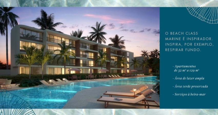 Apartamento em condomínio à beirar mar na Praia dos Carneiros - Tamandaré - PE