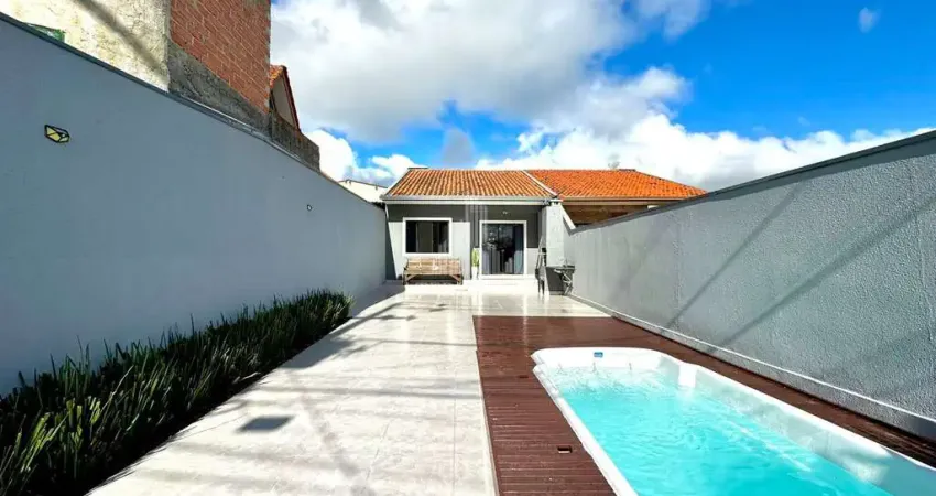 Casa com piscina á venda - 2 dormitórios – 75m² – r$ 499.000 – costeira – são josé dos pinhais/pr