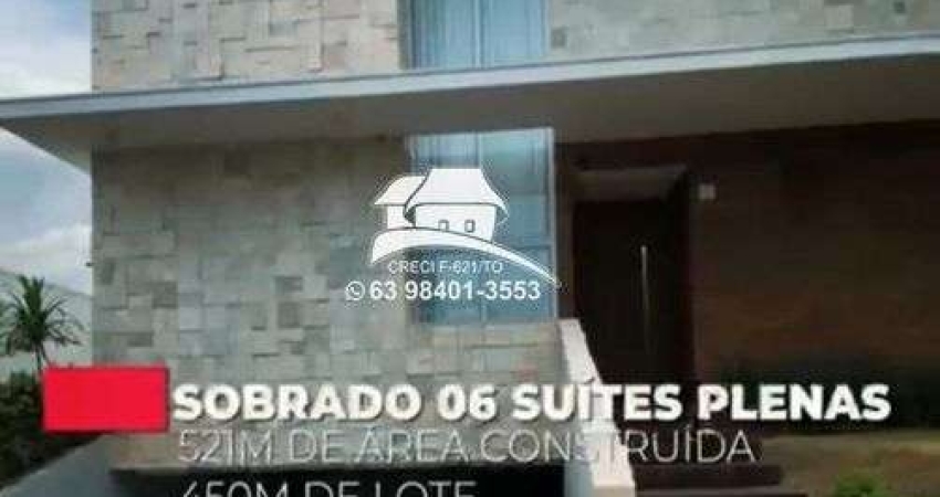 Sobrado em Condomínio para Venda em Palmas, Plano Diretor Norte, 6 dormitórios, 6 suítes, 10 banheiros, 3 vagas