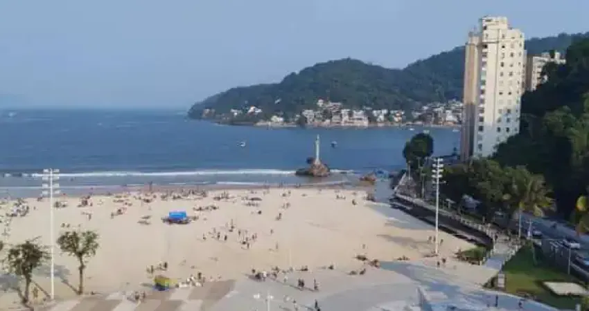 Amplo apartamento de 2 quartos com vista para o mar no centro de são vicente /sp