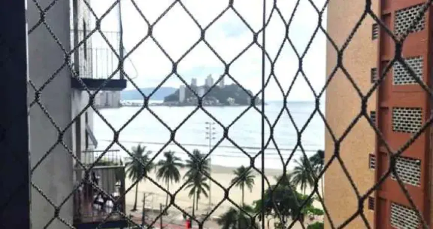 Venda apto 2 quartos, 2 varandas, vista mar, na quadra da praia, centro, são vicente, sp