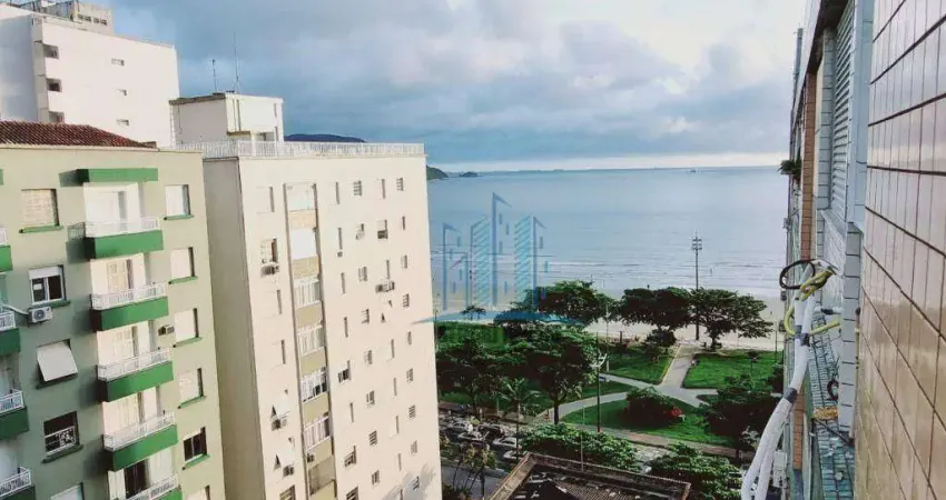 Lindo apartamento, todo reformado, vista para o mar, andar alto. Na avenida da praia do Embaré, Santos-SP.