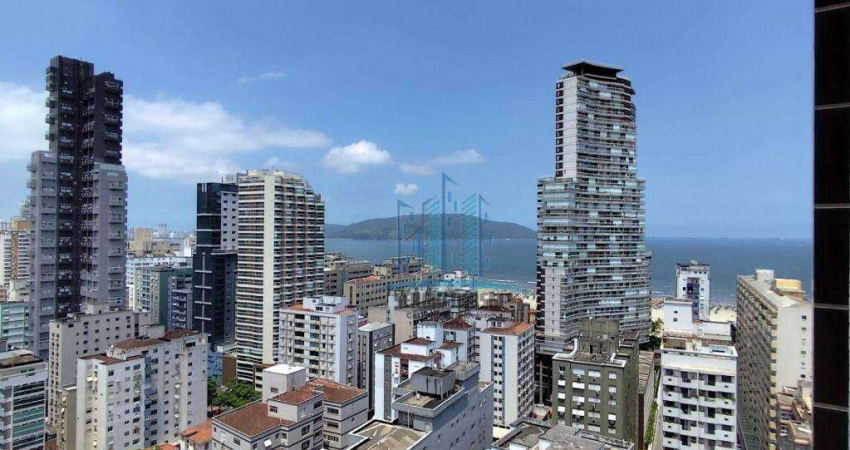 Vende-se apartamento em prédio cobiçado em Santos, na Pompéia. 3 suítes, 2 vagas. Vista Mar dos quartos.