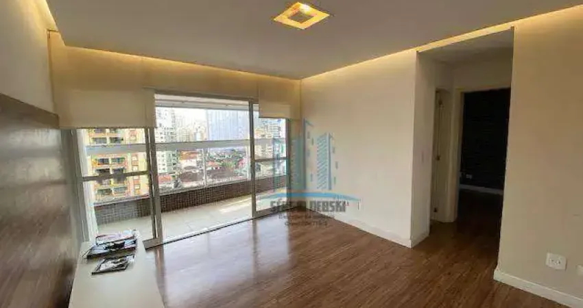 Apartamento para locação no gonzaga, santos-sp., com varanda, vista livre, andar alto, claro e arejado.
