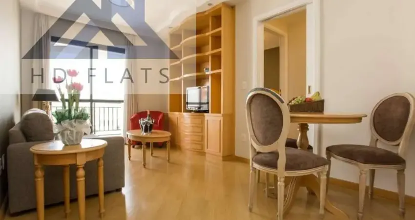 Flat com 1 quarto para alugar na Avenida Miruna, 320, Indianópolis, São Paulo