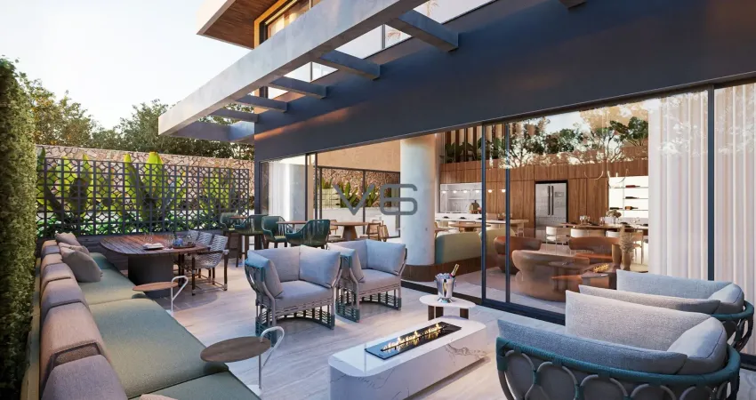 Apartamento cobertura duplex com 3 suítes, 4 vagas de garagem, 270,5m² privativos, no cabral, curitiba-pr.