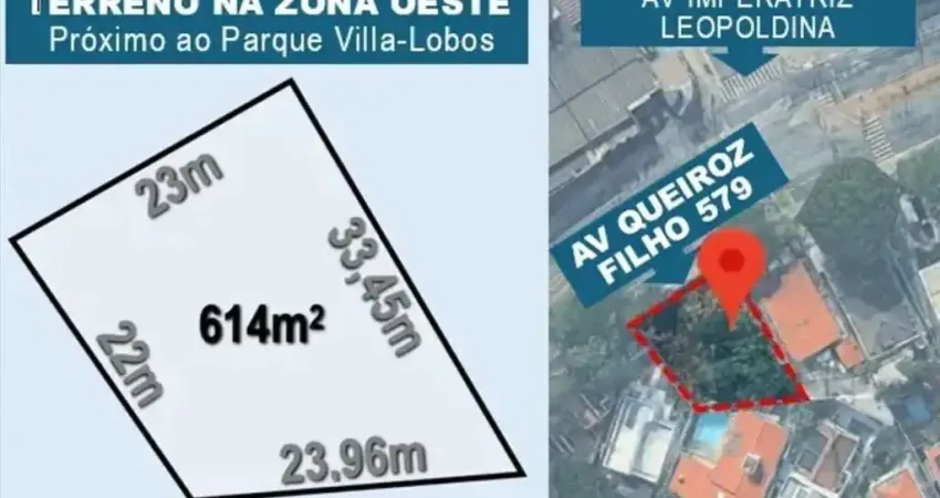 Terreno à venda na avenida queiroz filho, vila hamburguesa, são paulo - sp