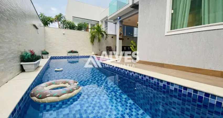Casa de alto padrão com 4 quartos sendo 3 suítes - piscina e área gourmt