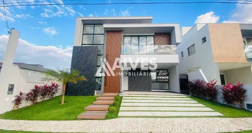 Casa com 4 suítes sendo 3 com closet e varanda piscina e gourmet completa