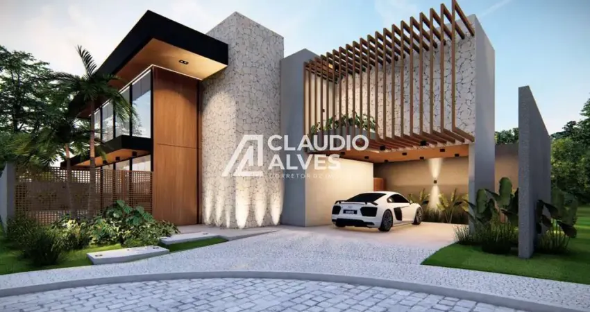 CASA COM 4 SUÍTES COM CLOSET E VARANDA PISCINA E GOURMET COMPLETA
