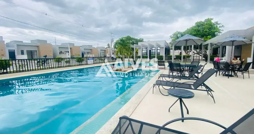 Haus residence casa com 2 quartos sendo 1 suíte em condomínio club