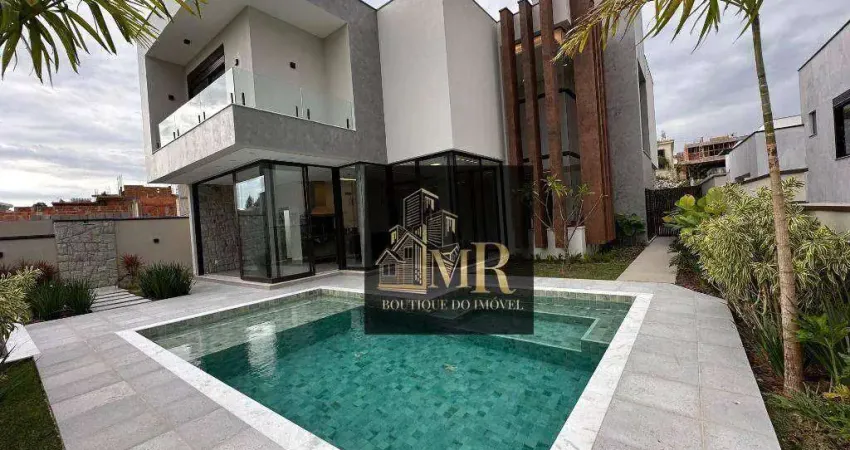 Novíssima Casa no Alphaville Dom Pedro 3 à venda!   ?? 478m2 de terreno e  377m2 de construção / 4 suites / 7 Banheiros.  Lindo sobrado próximo a mata