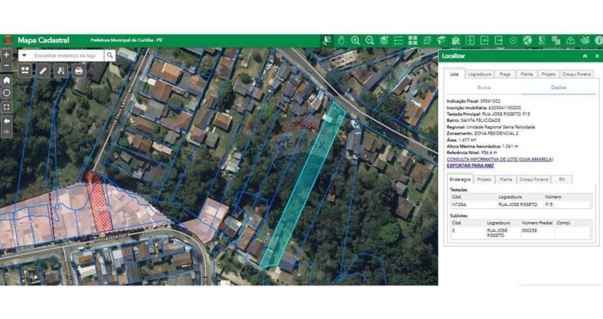 Investimento Ideal em Santa Felicidade, Curitiba! Terreno com 1477 em Santa Felicidade!!!