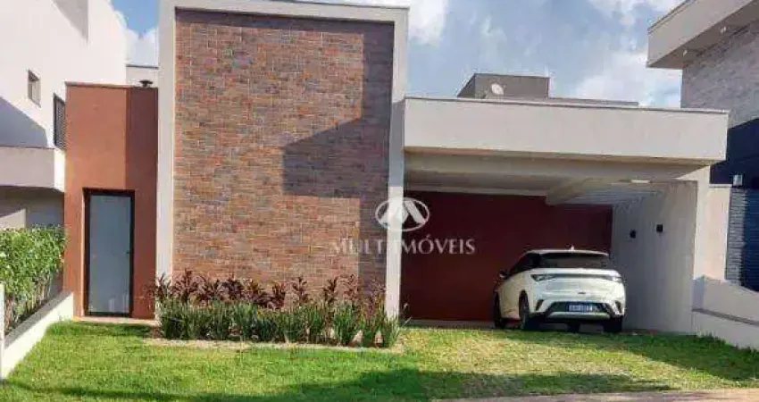 Casa térrea em condomínio com 151m² de área útil e  3 suítes, piscina e varanda gourmet.