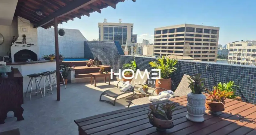 Cobertura duplex única, onde cada janela é um cartão postal do rio!