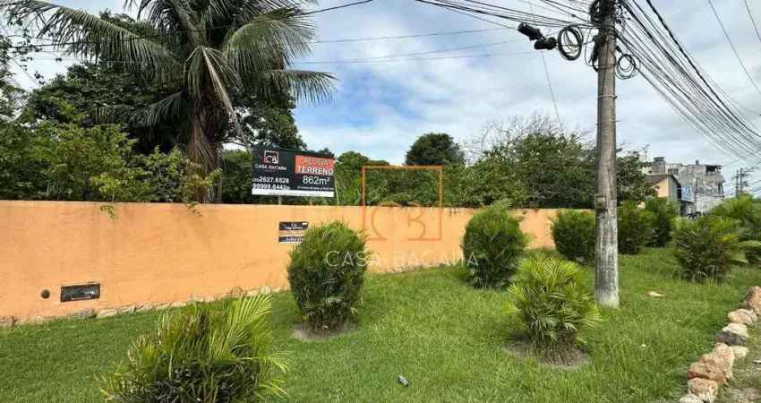 Terreno para alugar, 862 m² por r$ 8.000,00/mês - balneário - são pedro da aldeia/rj