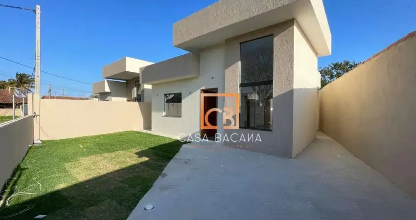 Primeira locação! casa nova, 3 quartos (1 suíte), próximo à lagoa no balneário de são pedro