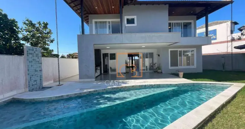 Casa com 4 dormitórios à venda, 266 m² por r$ 1.900.000,00 - foguete - cabo frio/rj