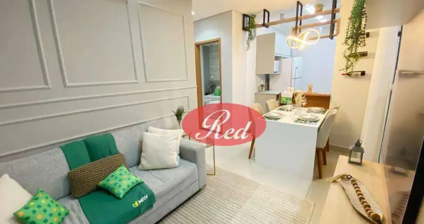 Residencial sabiá - lançamento - apartamento com 2 dormitórios à venda, 40 m² por r$ 204.990 - jardim santa inês - suzano/sp