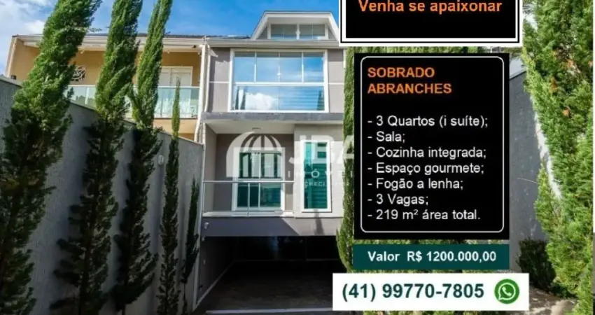 Casa com 3 quartos à venda na Rua Hermenegildo de Lara, 198, Abranches, Curitiba