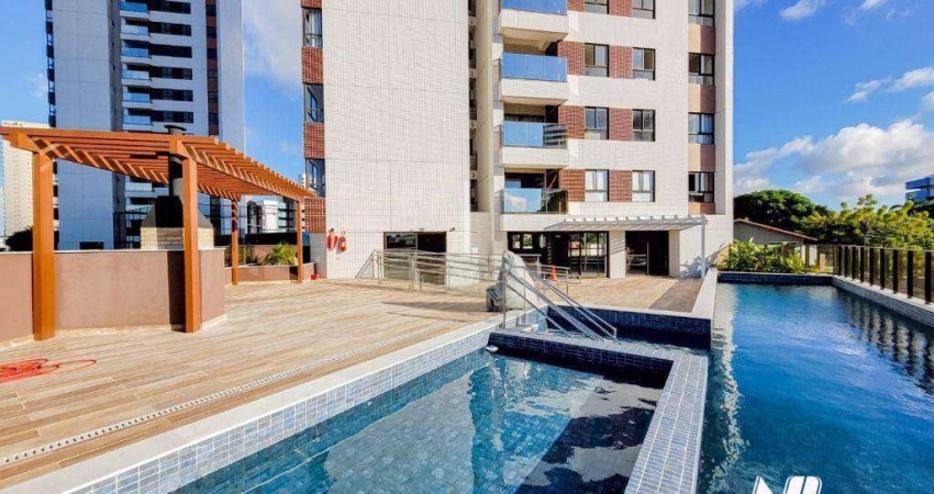 Apartamento com 3 dormitórios para alugar, 79 m² por R$ 4.000,00/mês - Capim Macio - Natal/RN